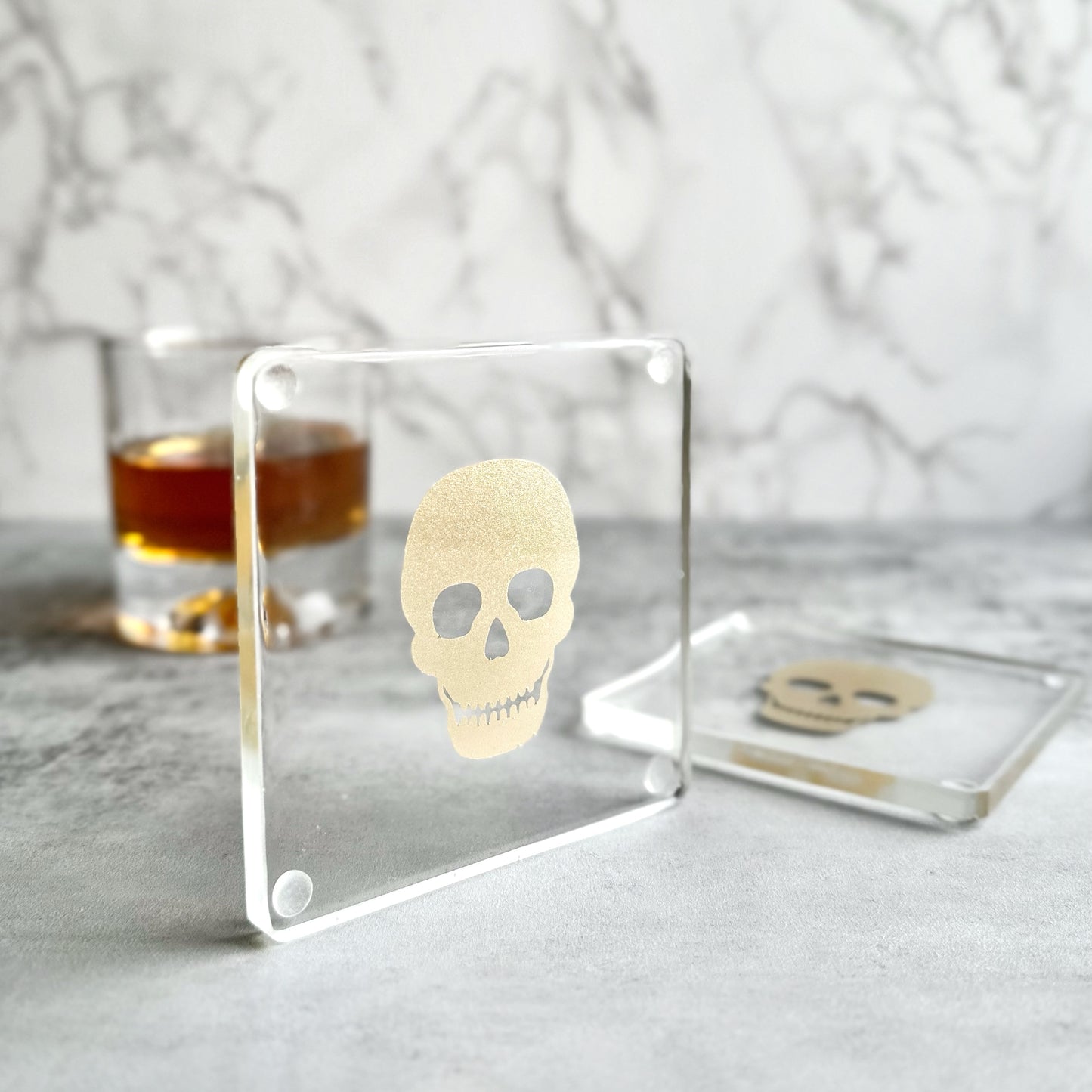 Gold Skull | Set of 2 Coasters