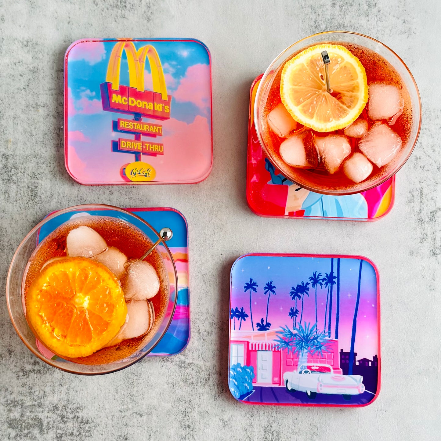 Colorful City Life | Set of 4 Coasters
