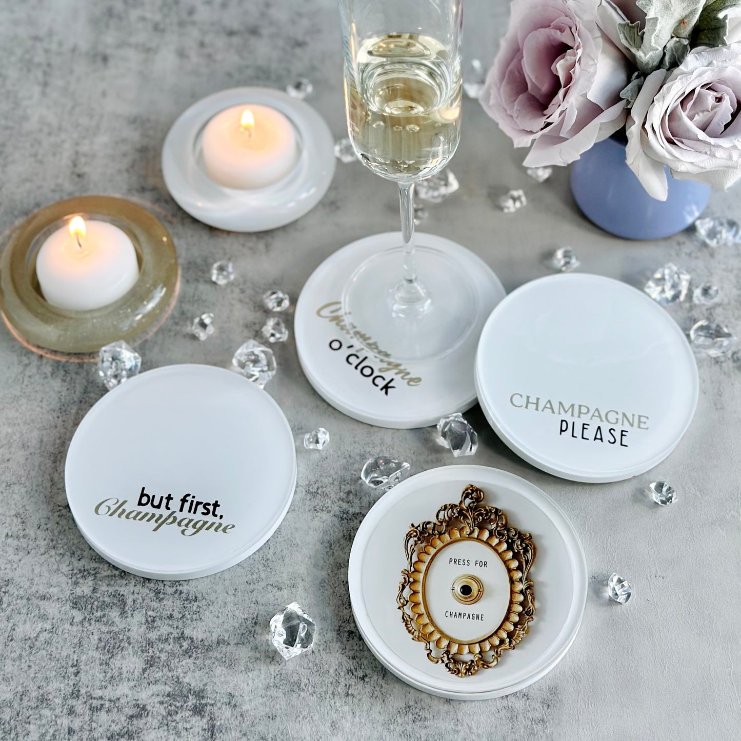 Champagne Please | Set of 4 Coasters