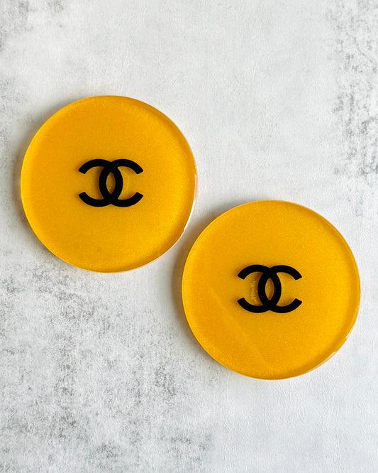 CC Gold Round | Set of 2 Coasters