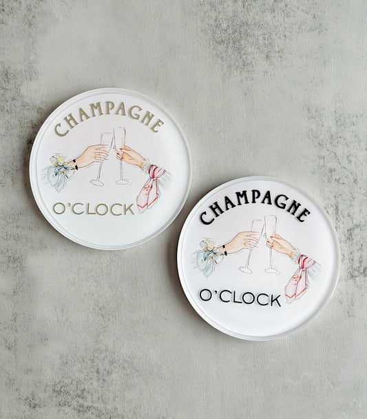 Champagne O’clock | Set of 2 Coasters