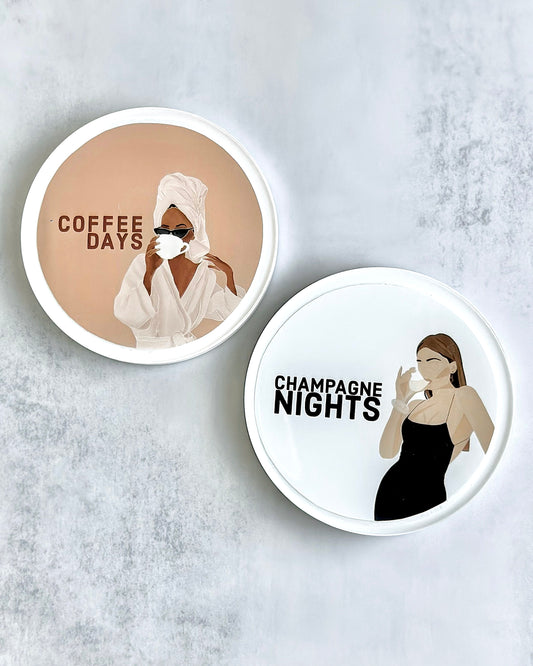 Days & Nights | Set of 2 Coasters
