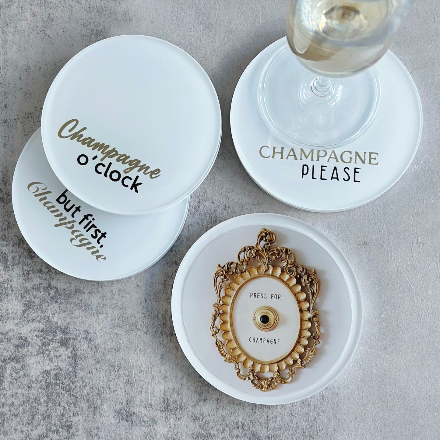 Champagne Please | Set of 4 Coasters