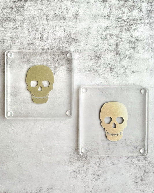 Gold Skull | Set of 2 Coasters