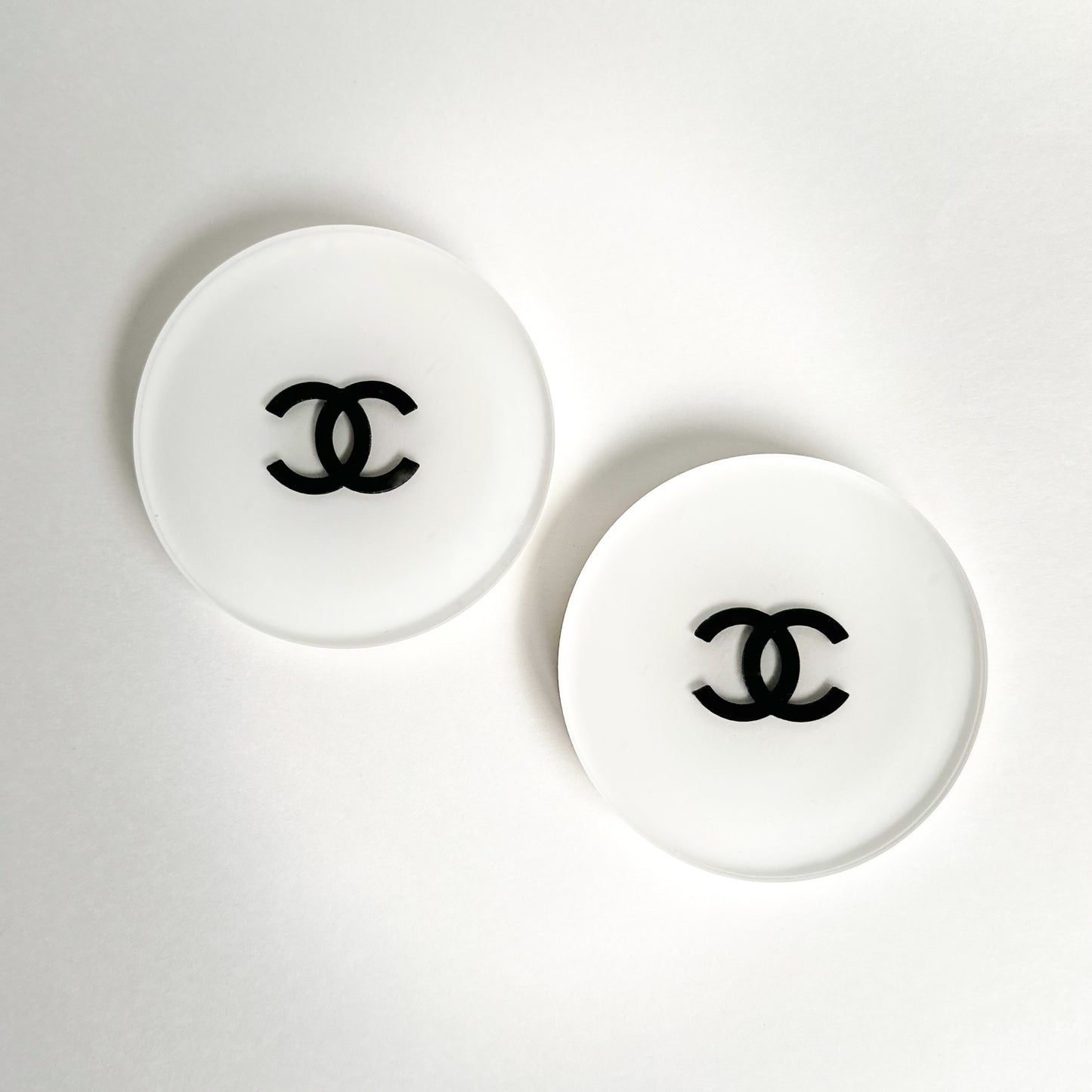 CC White Round | Coaster Set of 2