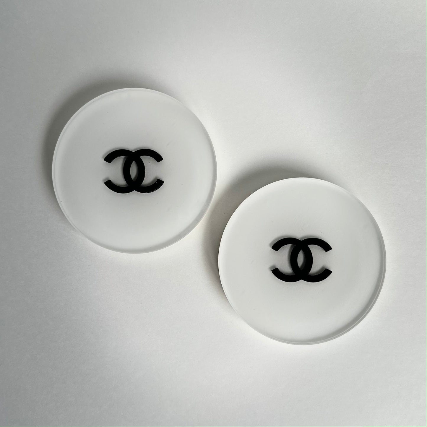 CC White Round | Coaster Set of 2